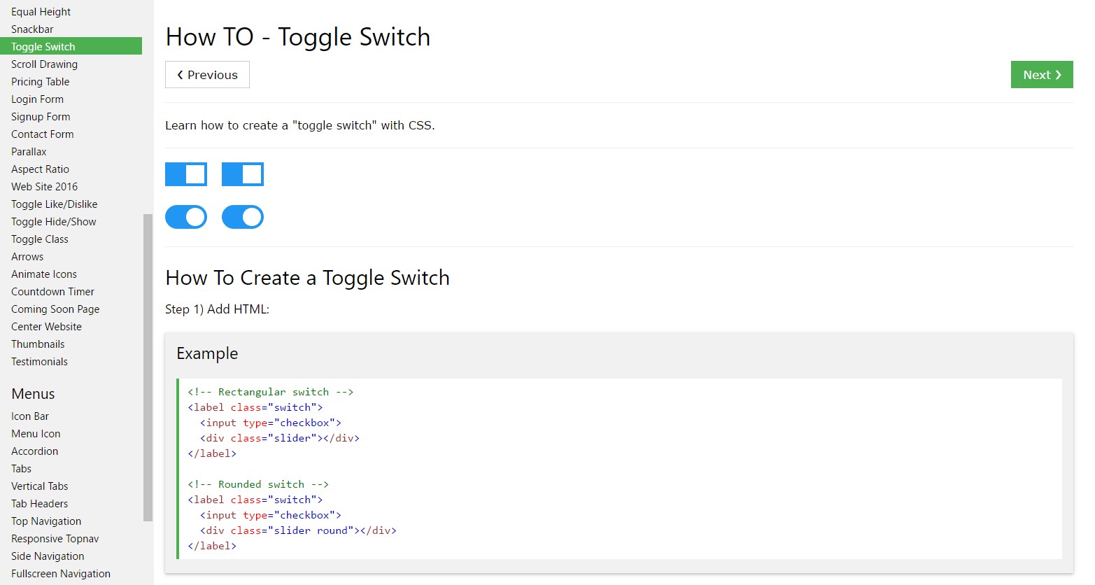  The ways to  make Toggle Switch