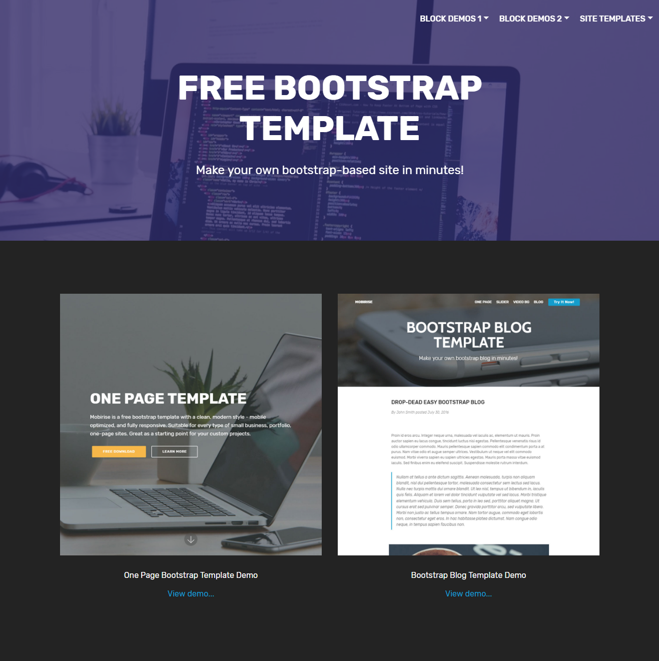 Responsive Bootstrap Templates