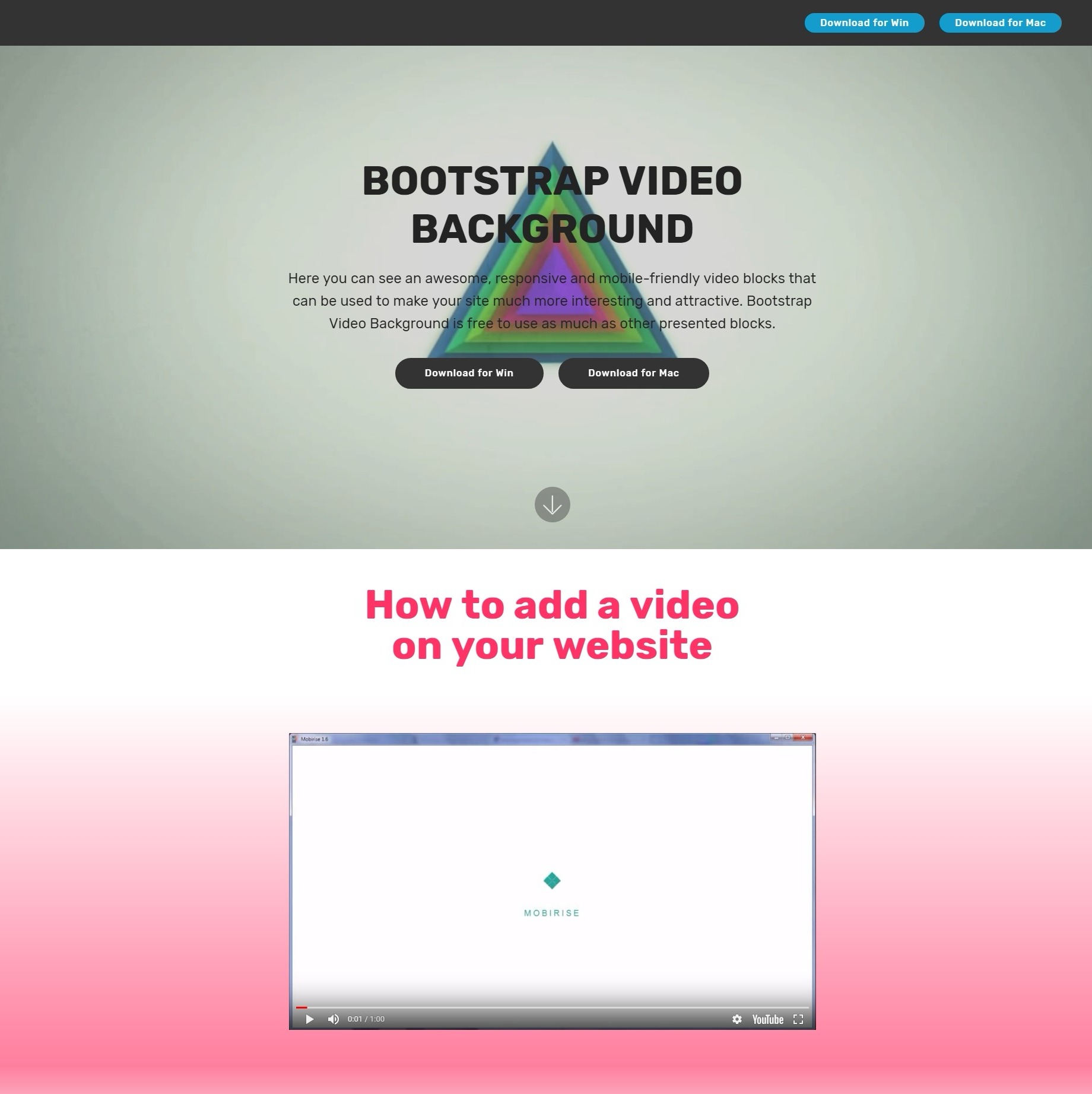 Bootstrap Video Background