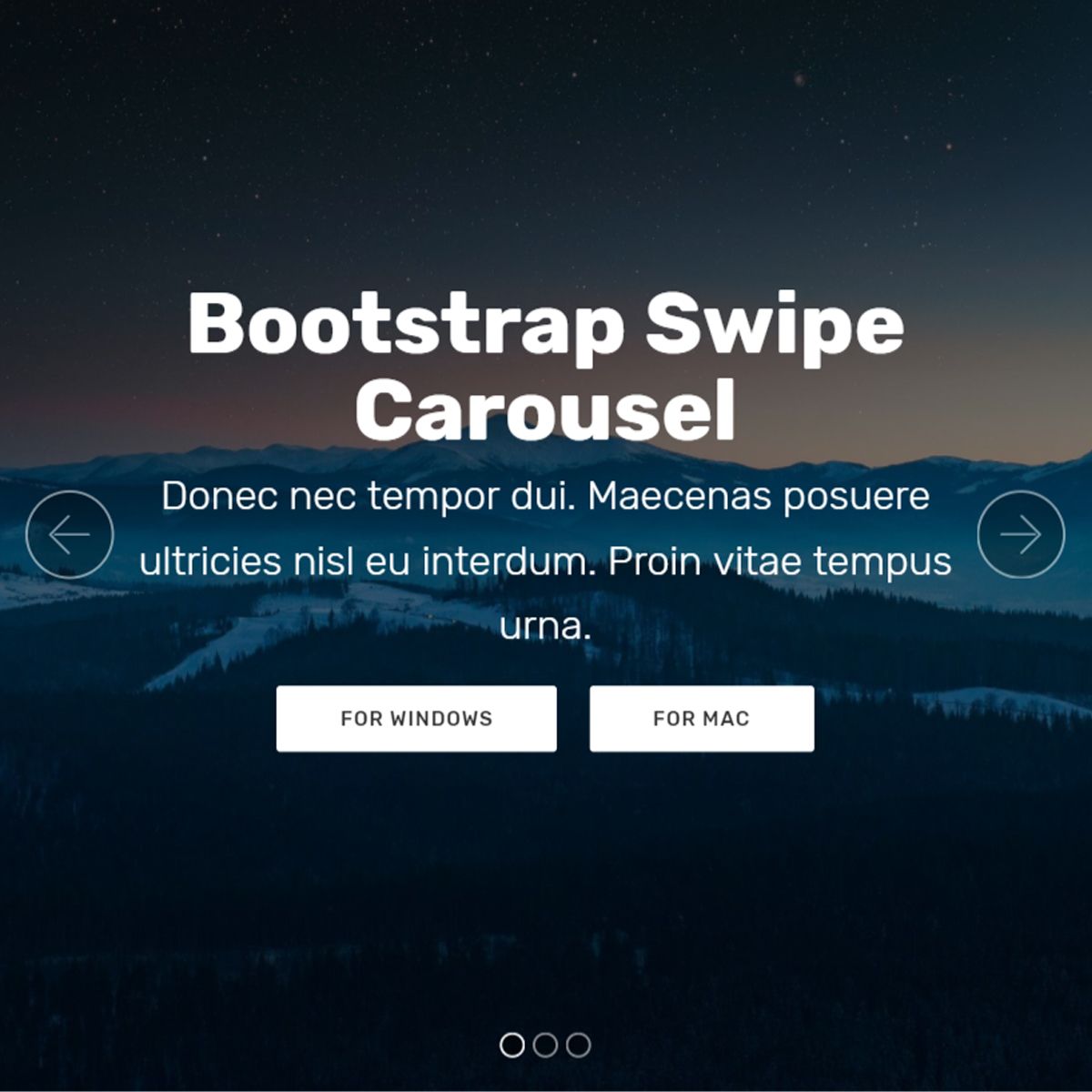 CSS3 Bootstrap Illustration Carousel