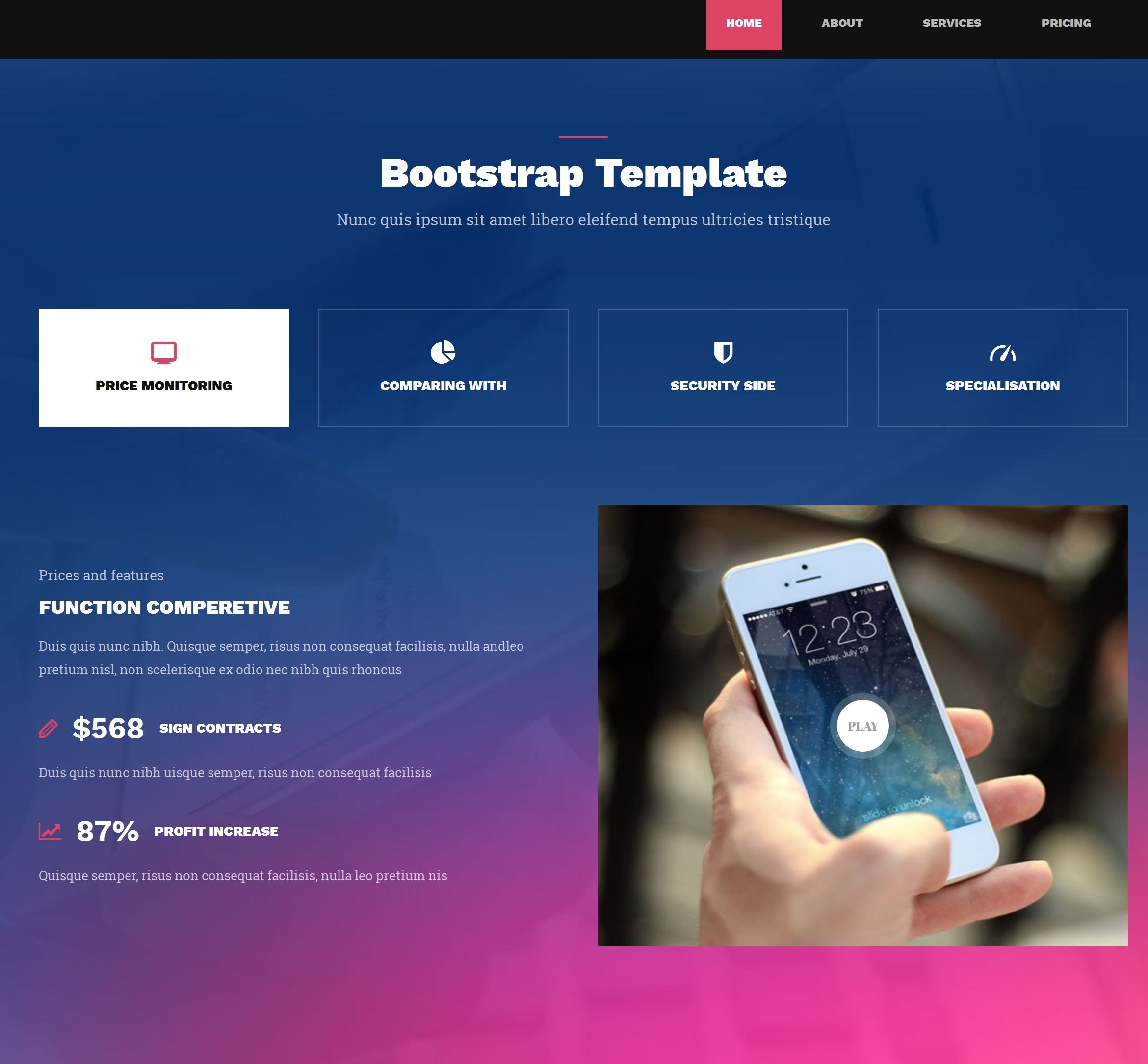 Mobile Bootstrap Portfolio Theme