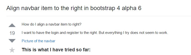  Regulate navbar item to the right  inside Bootstrap 4 alpha 6