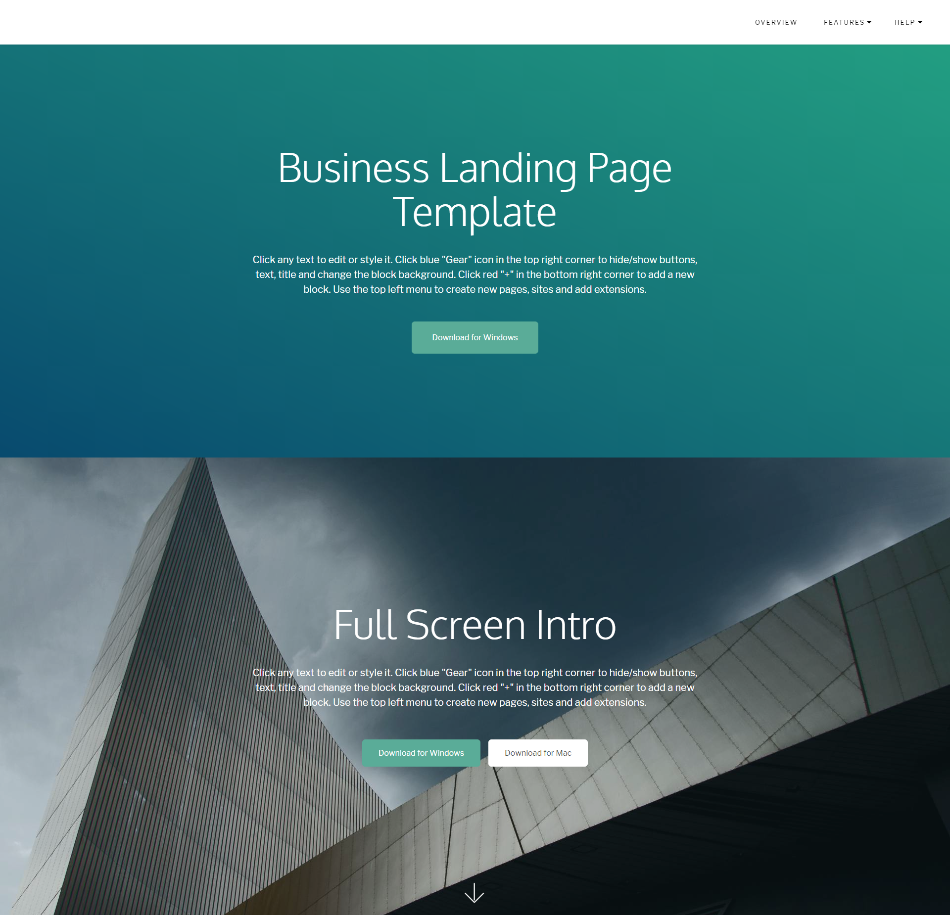 CSS3 Bootstrap Business Landing Page Templates