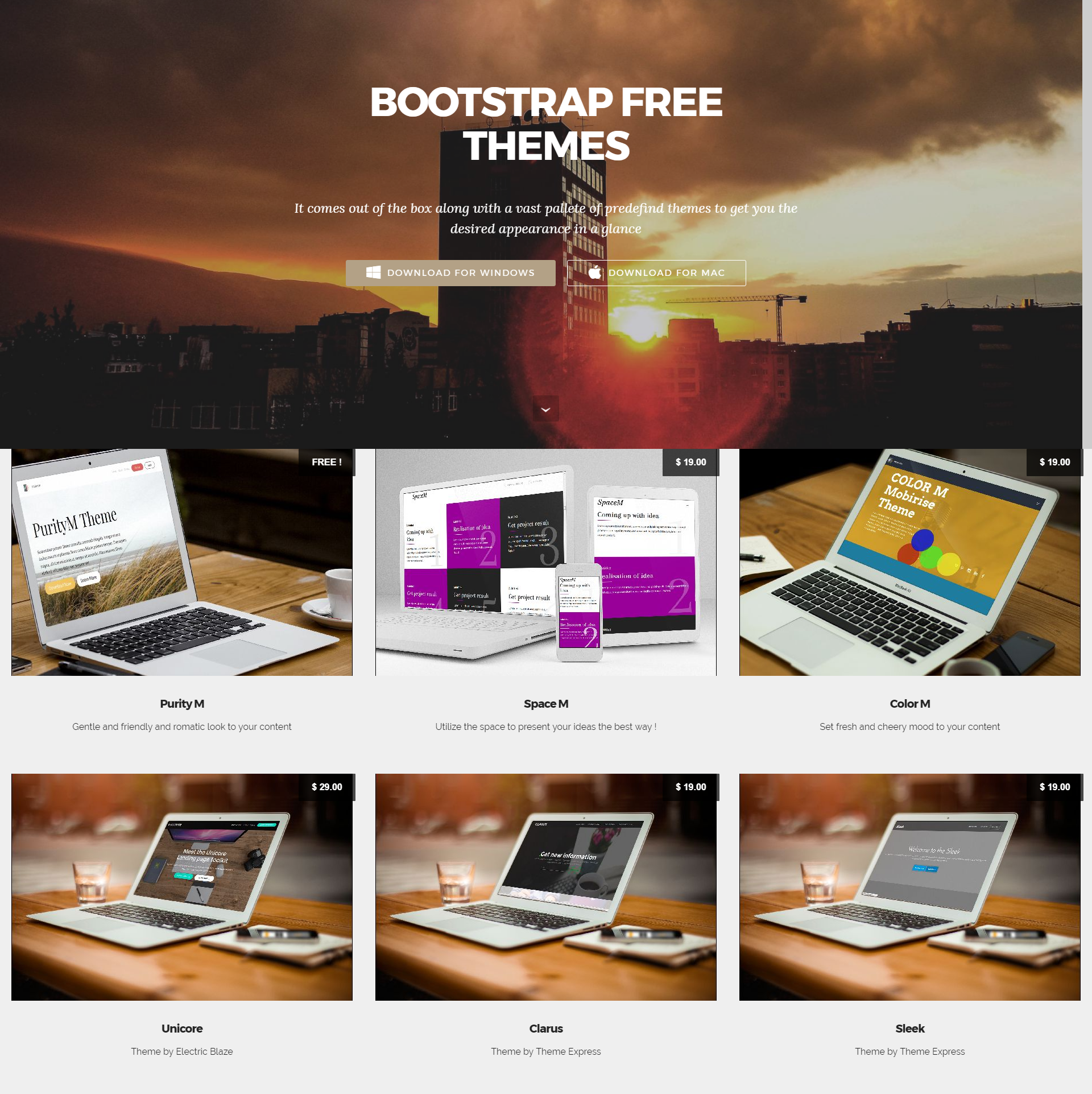 HTML Bootstrap Themes