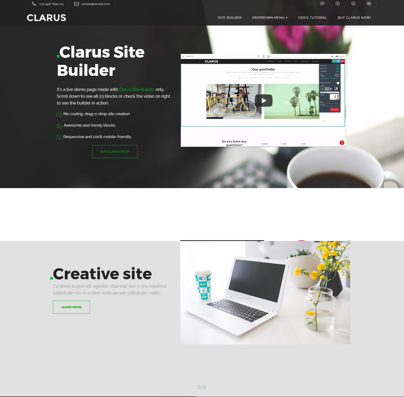 Free Bootstrap Clarus Templates