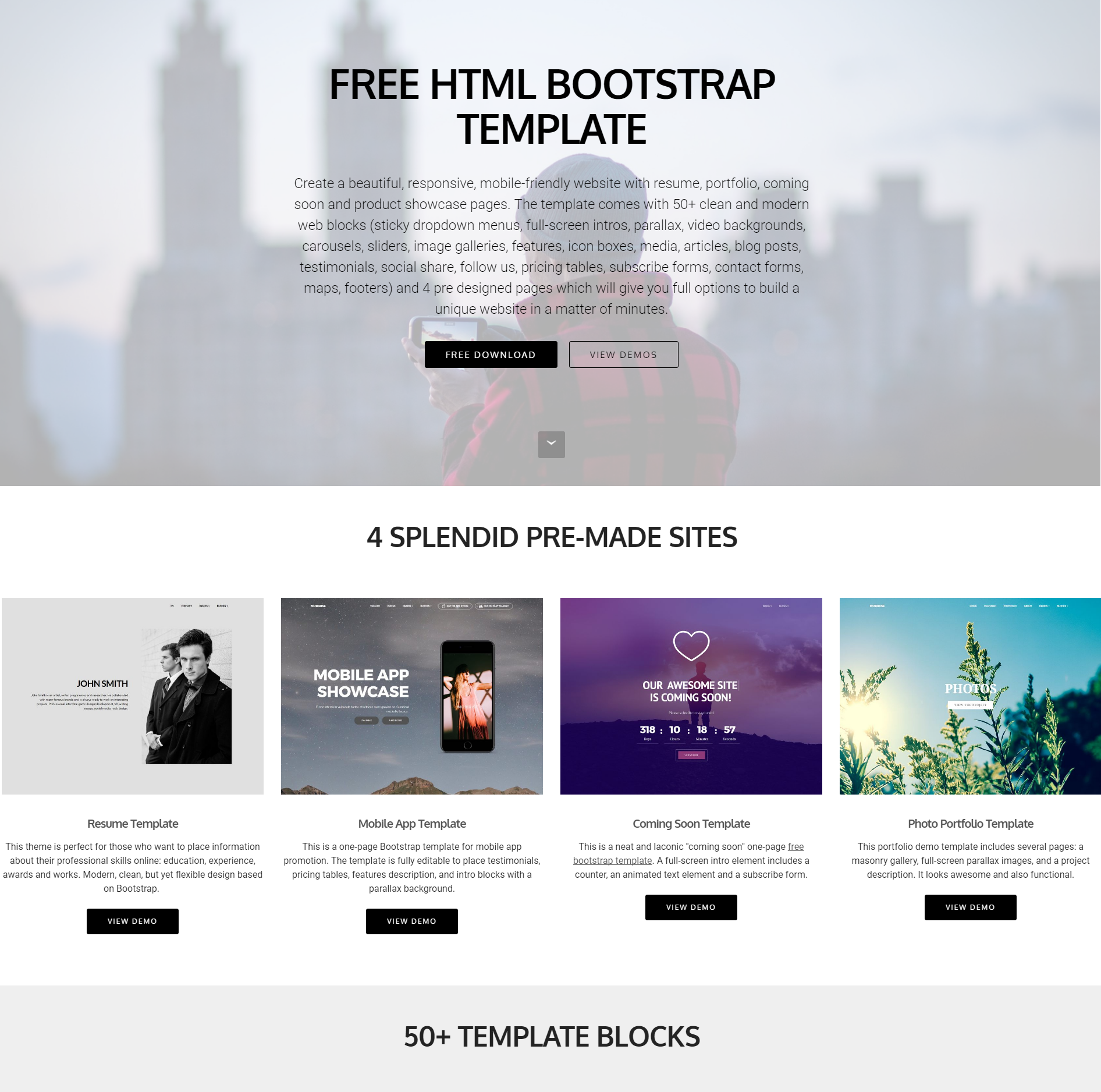 HTML Bootstrap Templates