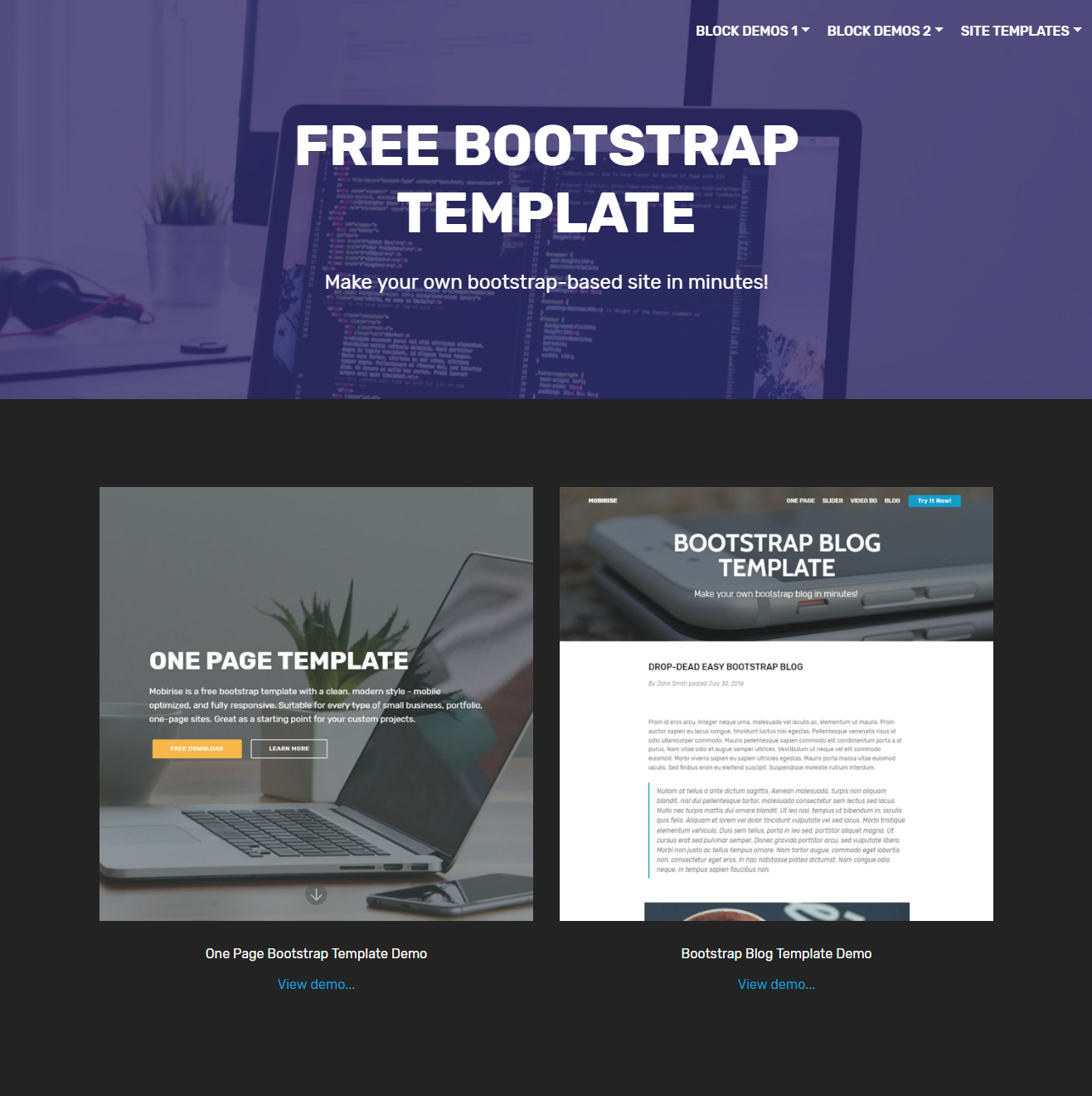 Free Download Bootstrap Themes