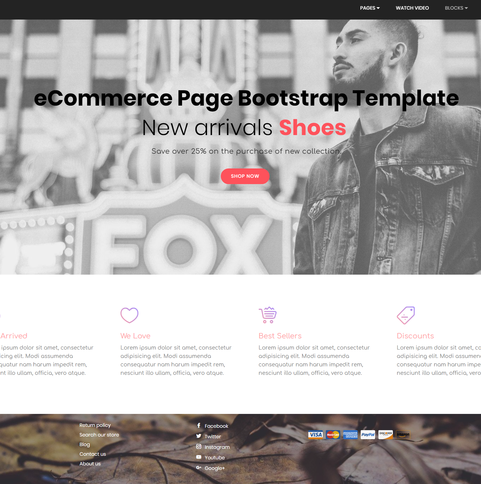 HTML5 Bootstrap eCommerce Templates