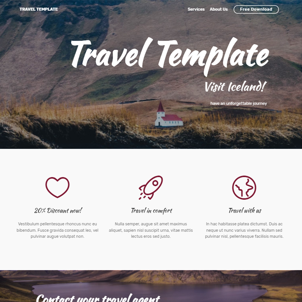 Responsive Bootstrap Travel Templates