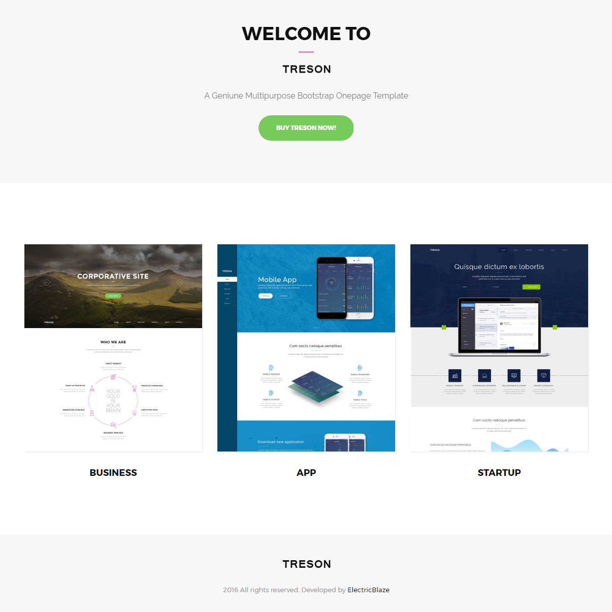 HTML Bootstrap Treson Themes